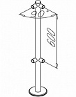 OMA-04.266.B0 стойка ограждения КЛАССИКА нержавеющая сталь