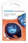 DYMO S0721650/91225 картридж с лентой LetraTag 12 мм черный/синяя лента