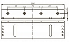 Dormakaba 19860522 крепление L-образное L-кронштейн для EMC 1200 ALH и EMC 1200-2 ALH