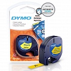 DYMO S0721620/91222 картридж с лентой LetraTag 12 мм черный/желтая лента