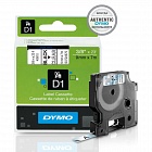 DYMO S0720670/40910 картридж с лентой D1 9 мм черный/прозрачная лента