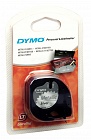 DYMO S0721730/91228 картридж с лентой LetraTag 12 мм черный/металлик лента