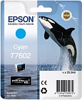 Epson T7602 картридж голубой C13T76024010