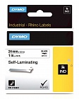 DYMO S0773860/1734821 лента самоламинирующаяся для Rhino 24 мм черный/белая лента