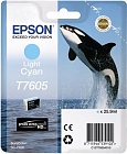 Epson T7605 фото картридж светло-голубой C13T76054010