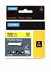 DYMO S0718080/18490/18756 лента для Rhino нейлон 12 мм черный/желтая лента