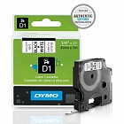 DYMO S0720780/43613 картридж с лентой D1 6 мм черный/белая лента