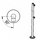Oxgard Praktika стойка ограждения с отверстием под фиксатор L-образная 2 муфты справа