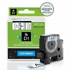 DYMO S0720820/45800 картридж с лентой D1 19 мм черный/прозрачная лента