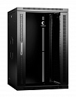 Cabeus 8606c SH-05F-18U60/35-BK шкаф телекоммуникационный настенный 19" 18U дверь стекло