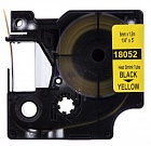 DYMO S0718270/18052 картридж с термоусадочной трубкой для Rhino 6 мм черный/желтая лента