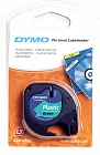 DYMO S0721640/91224 картридж с лентой LetraTag 12 мм черный/зеленая лента