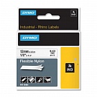 DYMO S0718100/18488/18758 лента для Rhino нейлон 12 мм черный/белая лента