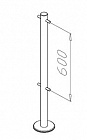 OMA-04.561.C1 стойка ограждения 1000 мм ЭКОНОМ окрашеная