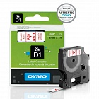 DYMO S0720700/40915 картридж с лентой D1 9 мм красный/белая лента