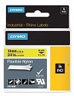 DYMO S0718090/18491/18757 лента для Rhino нейлон 19 мм черный/желтая лента