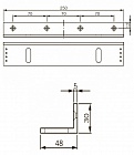 Dormakaba 19860521 крепление L-образное L-кронштейн для EMC 600 ALH и EMC 600-2 ALH