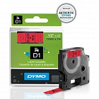 DYMO S0720570/45017 картридж с лентой D1 12 мм черный/красная лента