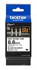 Brother Hse221 картридж с термоусадочной трубкой и надписями черным на белом фоне, 8,8 мм х 1,5 м